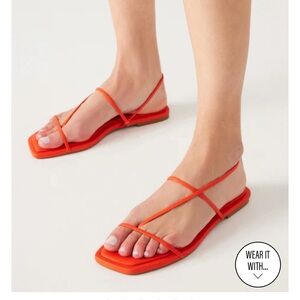 STEVE MADDEN Lynley strappy red sandals